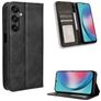 Mobigear Sensation Samsung Galaxy M55 Hülle Klapphülle Geldbörse - Schwarz