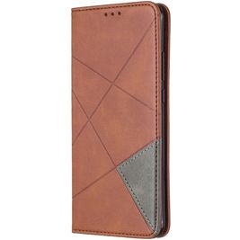 Mobigear Rhombus Slim Huawei P40 Pro Hülle Klapphülle - Braun