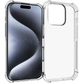 Mobigear Cushion Durchsichtig iPhone 16 Pro Hülle Flexibles TPU Backcover - Transparent