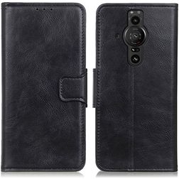 Mobigear Classy Sony Xperia Pro-I Hülle Klapphülle Geldbörse - Schwarz