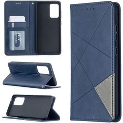 Mobigear Rhombus Slim Samsung Galaxy A52s 5G Hülle Klapphülle - Blau