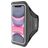 Mobiparts Comfort Fit Handyhalterung Joggen iPhone 11 Sporthülle Neopren Sportarmband - Schwarz