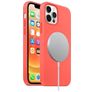 Mobigear Rubber Touch iPhone 12 Silikon MagSafe Hülle Backcover - Orange