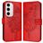 Mobigear Butterfly Samsung Galaxy S24 FE Hülle Klapphülle Geldbörse - Rot