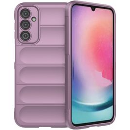 Mobigear Bumpy Samsung Galaxy A24 Hülle Flexibles TPU Backcover - Lila