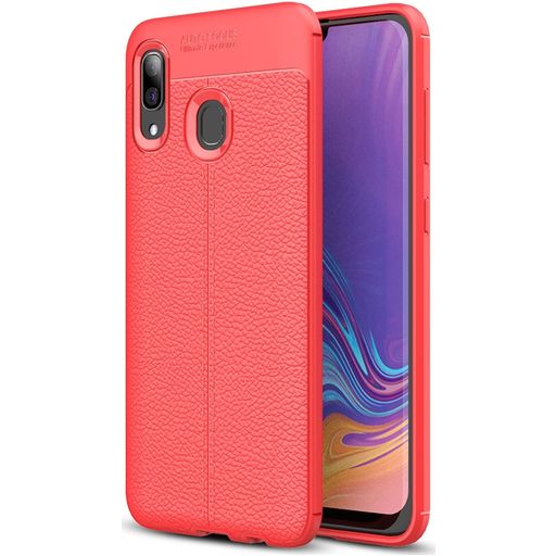 Mobigear Luxury Samsung Galaxy A40 Hülle Flexibles TPU Backcover - Rot