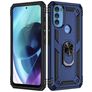 Mobigear Armor Ring Motorola Moto G71 5G Hülle Hardcase Backcover Stoßfest mit Ringhalter - Blau