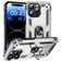 Mobigear Armor Ring iPhone 16 Pro Max Hülle Hardcase Backcover Stoßfest mit Ringhalter - Silber