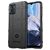Mobigear Rugged Shield Motorola Moto E22 Hülle Flexibles TPU Backcover Stoßfest - Schwarz