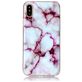 Mobigear Marble iPhone XS Hülle Flexibles TPU Backcover - Lila