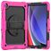 Mobigear SureGrip Xtreme Samsung Galaxy Tab A9 Plus (2023) Hülle Kunststoff,Silikon Backcover + Schulterträger + Ständer - Pink
