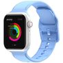 Mobigear Dashed Silikon Apple Watch Armband Dornschließe - 42/41/40/38 mm - Blau