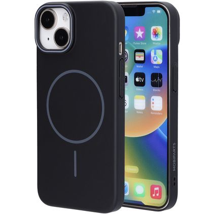 Mobiparts Slim Line iPhone 14 MagSafe Hülle Hardcase Backcover - Onyx Black