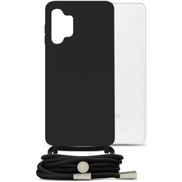 Mobilize Lanyard Gelly Samsung Galaxy A13 4G Flexibles TPU Handykette - Schwarz