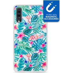 My Style Magneta Samsung Galaxy A70 Hülle Flexibles TPU Backcover - Jungle