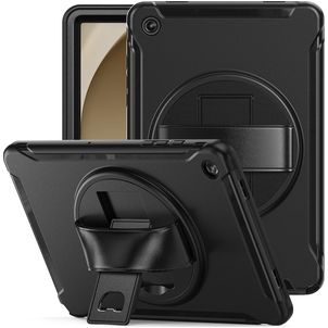 Mobigear SureGrip Samsung Galaxy Tab A9 Plus (2023) Hülle Kunststoff,Silikon Backcover + Ständer - Schwarz