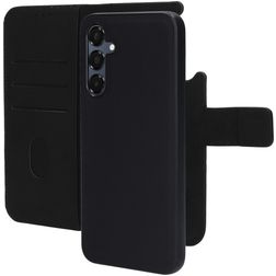 Mobiparts Samsung Galaxy A16 MagSafe Hülle Echtes Leder Abnehmbare 2in1 Klapphülle Geldbörse - Schwarz
