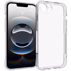 Mobigear Cushion Durchsichtig iPhone 16e Hülle Flexibles TPU Backcover - Transparent