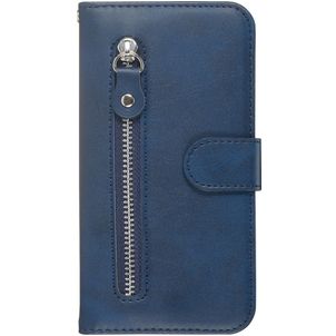 Mobigear Zipper Samsung Galaxy S20 Hülle Klapphülle Geldbörse - Blau
