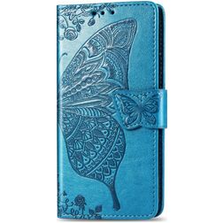 Mobigear Butterfly Samsung Galaxy A30s Hülle Klapphülle Geldbörse - Blau