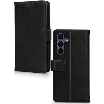 Mobilize Wallet Samsung Galaxy S25 FE Hülle Echtes Leder Klapphülle Geldbörse - Schwarz