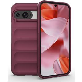 Mobigear Bumpy Google Pixel 9 Pro Hülle Flexibles TPU Backcover - Wine Red