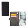 Mobilize Classic Gelly Wallet iPhone 15 Hülle Klapphülle Geldbörse - Schwarz