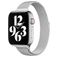 Mobigear Slim Loop Milanaise Apple Watch Armband Magnetverschluss - 49/46/45/44 mm - Silber