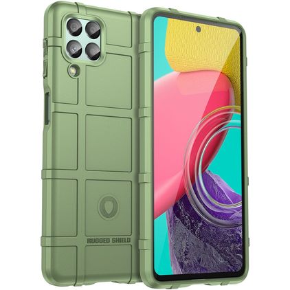 Mobigear Rugged Shield Samsung Galaxy M53 Hülle Flexibles TPU Backcover Stoßfest - Grün