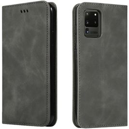 Mobigear Retro Slim Samsung Galaxy S20 Ultra Hülle Klapphülle Geldbörse - Grau