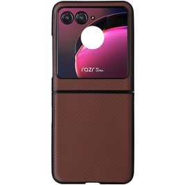 Mobigear Excellent Motorola Razr 40 Ultra Hülle Hardcase Backcover - Braun