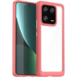 Mobigear Crystal Xiaomi 13 Pro Hülle Hardcase Backcover - Transparent / Rot
