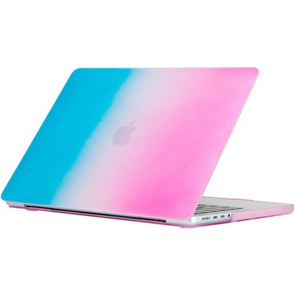 Mobigear Rainbow Matte MacBook Pro 14 Zoll (2021-2026) Hardcase Hülle MacBook Case - Blau / Pink - Model A2442 / A2779 / A2918 / A2992 / A3401 / A3112 / A3434 / A3427 / A3426