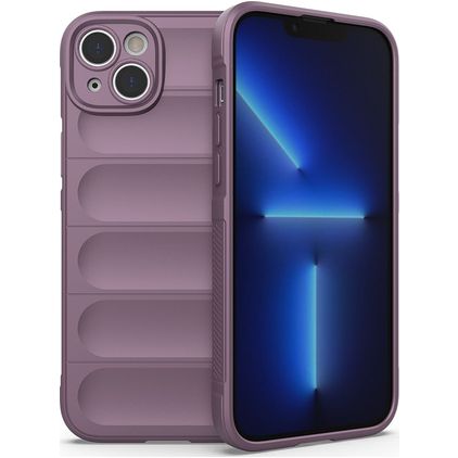 Mobigear Bumpy iPhone 14 Plus Hülle Flexibles TPU Backcover - Lila