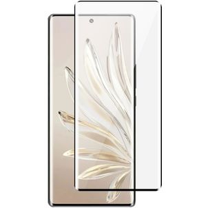 Mobigear Premium HONOR 70 Panzerglas Gehärtetes Glas Displayschutz - Hüllenfreundlich - Schwarz