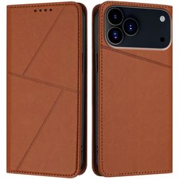 Mobigear Frosted Flip iPhone 17 Pro Hülle Klapphülle Geldbörse - Braun