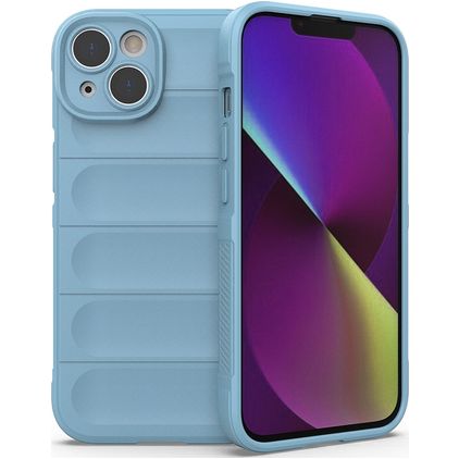 Mobigear Bumpy iPhone 14 Hülle Flexibles TPU Backcover - Blau