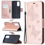 Mobigear Butterfly Samsung Galaxy S20 FE Hülle Klapphülle Geldbörse - Roségold