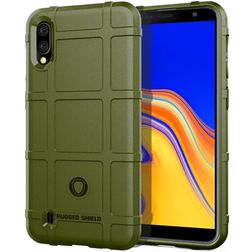 Mobigear Rugged Shield Samsung Galaxy A01 Core Hülle Flexibles TPU Backcover Stoßfest - Grün