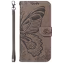 Mobigear Butterfly Samsung Galaxy S25 Hülle Klapphülle Geldbörse - Grau