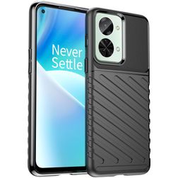 Mobigear Groove OnePlus Nord 2T 5G Hülle Flexibles TPU Backcover - Schwarz