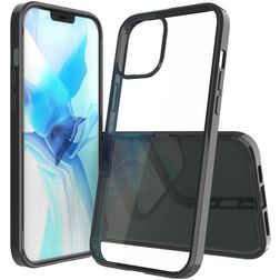 Mobigear Crystal iPhone 12 Pro Max Hardcase Backcover - Schwarz / Transparent