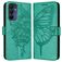 Mobigear Butterfly Samsung Galaxy A16 Klapphülle Portemonnaie - Grün
