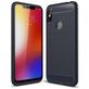 Mobigear Brushed Slim Motorola One Power Hülle Flexibles TPU Backcover - Blau