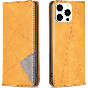 Mobigear Rhombus Slim iPhone 16 Pro Max Hülle Klapphülle - Cognac