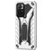 Mobigear Armor Stand Xiaomi Redmi Note 11T Hülle Hardcase Backcover Stoßfest mit Ständer - Silber