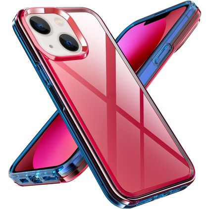 Mobigear Crystal iPhone 14 Plus Hülle Hardcase Backcover - Transparent / Rot
