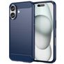 Mobigear Brushed Slim iPhone 16 Hülle Flexibles TPU Backcover - Blau
