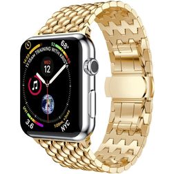 Mobigear Dragon Edelstahl Apple Watch Armband Faltschließe - 49/46/45/44 mm - Gold