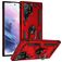 Mobigear Armor Ring Samsung Galaxy S23 Ultra Hülle Hardcase Backcover Stoßfest mit Ringhalter - Rot